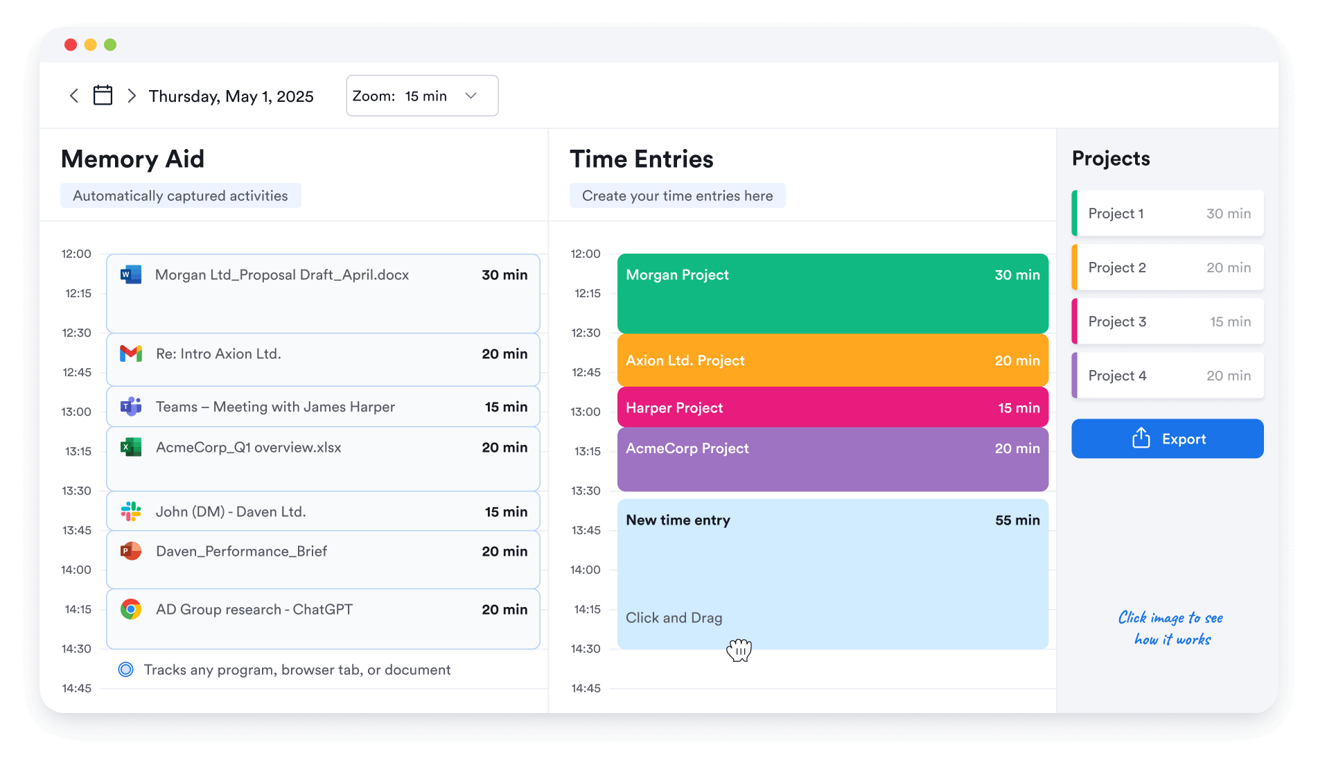 Memtime: Automatic time tracking app built for privacy.