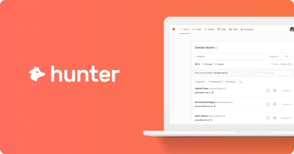 Hunter Find Professional Email and Start Lead Generation Outreach Featured Image