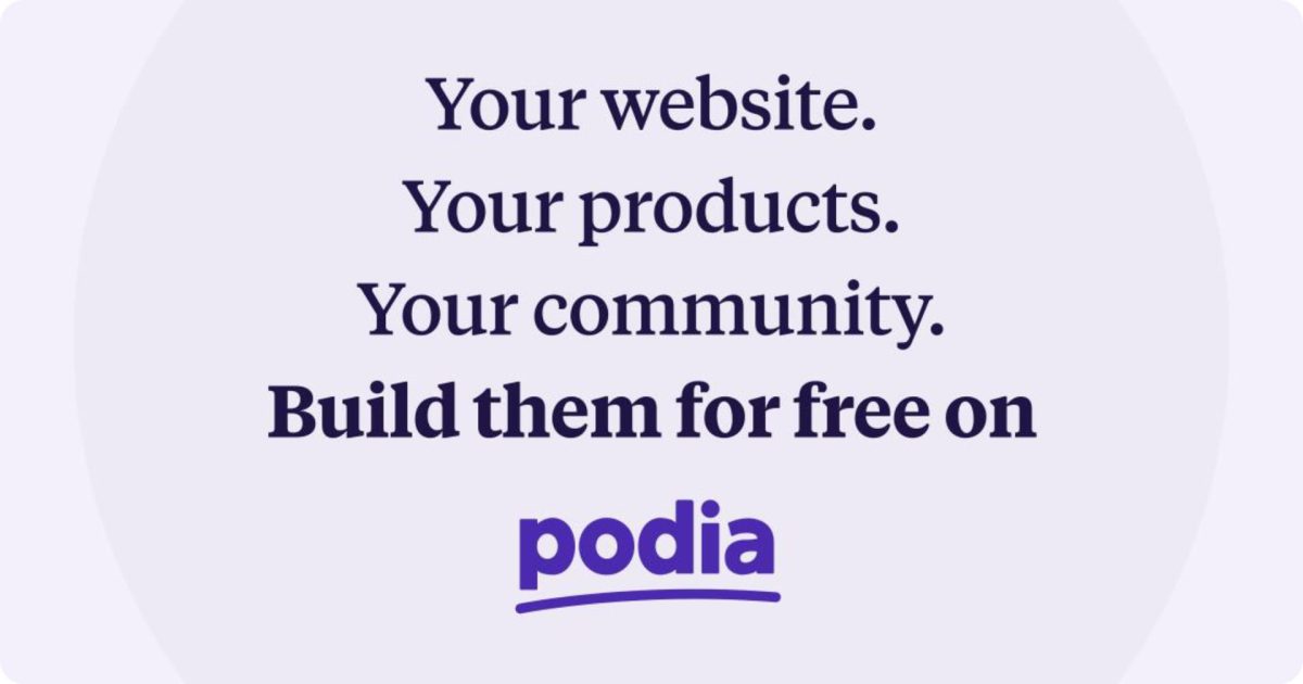 Podia Creator Commerce Digital Download, Free Website, Community Featured Image