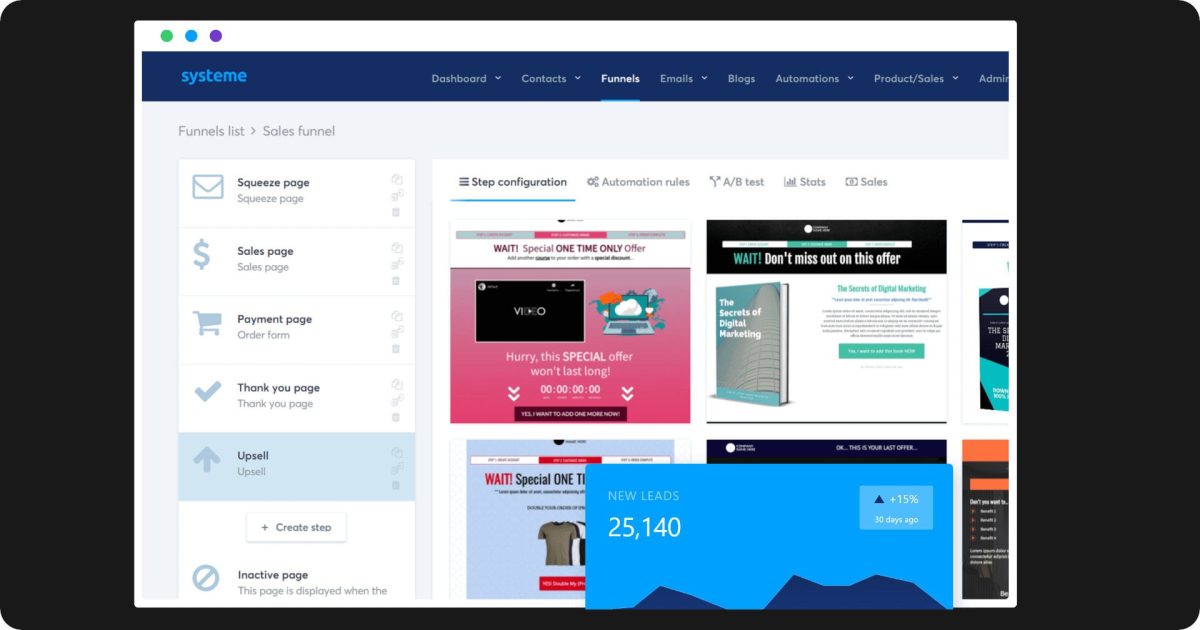Systeme Marketing Platform To Create Sales Funnel, Email Marketing Campaign